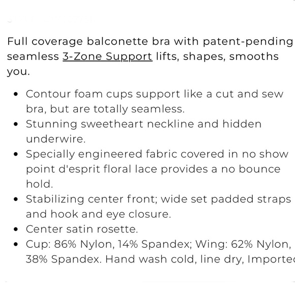 Soma Black Stunning Support Full Coverage Padded Bra 40DD - Picture 9 of 9